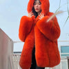 Hot selling Fashion Winter New Real Fox Fur Coat Women Hooded Natural Silver Red Fox Fur Jacket Female Thick Warm Outerwear