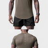 Mens Quick Dry T-shirt Summer Running Sport Breathable Short Tee Casual Shirt Male Gym Fitness Bodybuilding Workout Clothing