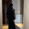 Customized Modern Style Jersey Beading Sequined A-line Scoop Neck Long Dresses Bespoke Occasion Dresses Exquisite Elegant