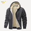 TINGHUO Sweater men hooded cardigan hooded hoodies men's Fleece Zipper coats Men autumn winter 2024 new