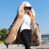 MAOMAOKONG 2023 Red Fox Fur Liner Parkas Real Fur Collar Coat Thick Warm Female Inner Fur Luxury Jacket Woman