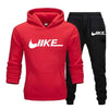 New sport brand 2-piece set sportswear hooded sweatshirt+drawstring pants hoodie running sportswear for men women