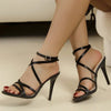 Open Toe High Heels Women's Sandals High Heels Women's Lace Up Stiletto Heels Party Banquet Women's Shoes