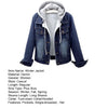 Autumn Winter Women's Plush Warm Denim Jacket Coat Cotton Fashion Short Blue Jean Coat Ladies Hoodies Outerwear