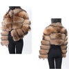 MAOMAOKONG Trend New Real Fur Coat Natural Fox Fur Women's Winter Coats Short Jackets Female Clothing Vests Fashion