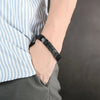 New Casual Style Men Magnetic Bracelet Simple Black Stainless Steel Bracelets For Arthritis Health Care Jewelry Gifts