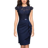 New Women's Lace With Patchwork Waist CinChing One Step Skirt And Small Dress