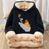 Mufasa Lion King Baby Sweatshirt Thickened Fleece Hoodie Boys Child's Anime Long Sleeve Winter Warm Cashmere Hooded Tops Clothes