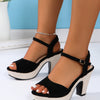 Sandals Women Summer 2025 Platform High-heeled Elegant Comfortable and Elegant Fashion Black Offer