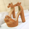 Summer Sandals Ladies Party Banquet Pumps 13.5CM Platform Valentine Strap Quality Shoes Women High Heels Sexy Size 34-43