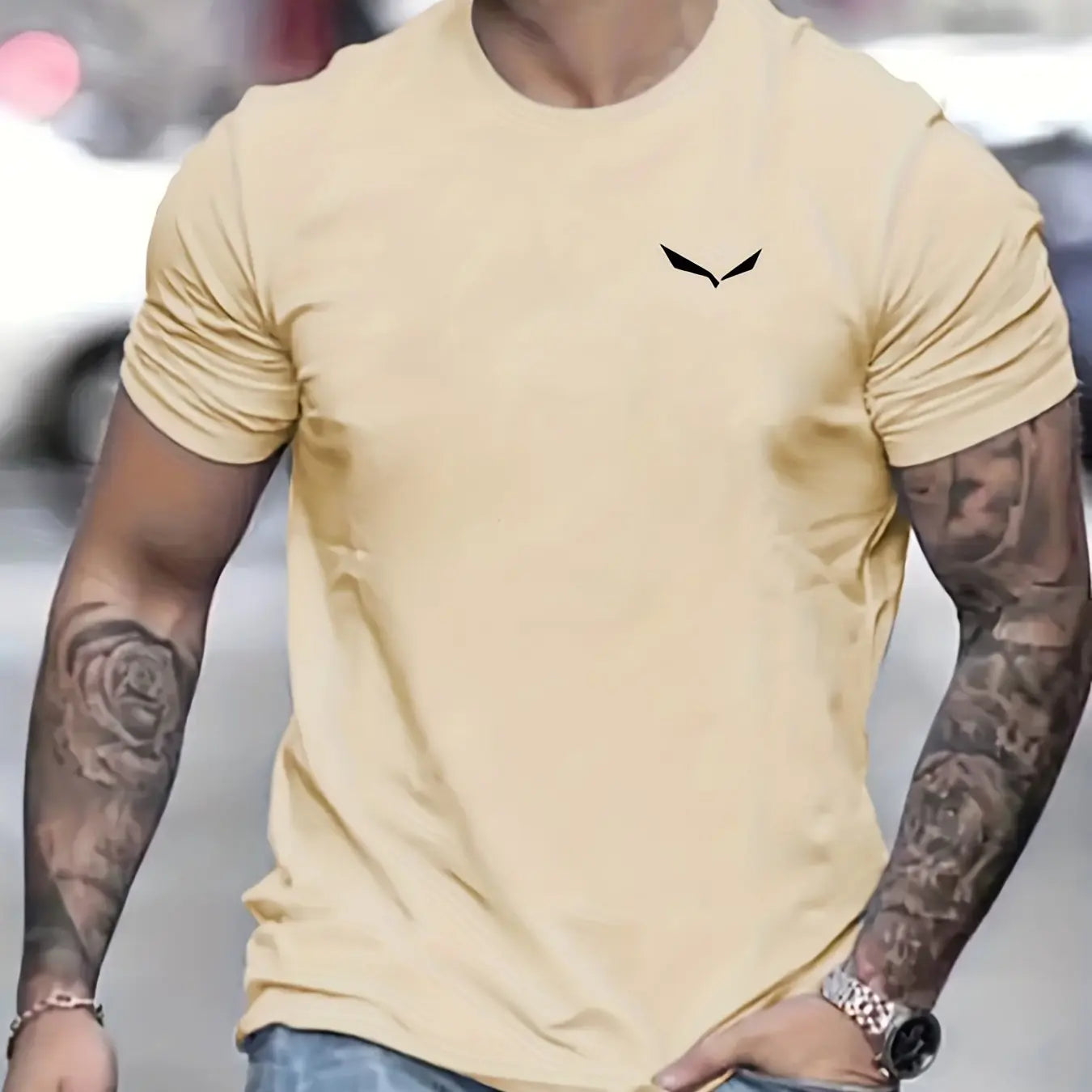 Breathable T Shirt Round Neck Fashion Short Sleeve Top