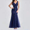 Elegant Fashionable V-neck Sequin Dress Socialite Stylegown Summer Cross-border Hot Selling Dress Sleeveless