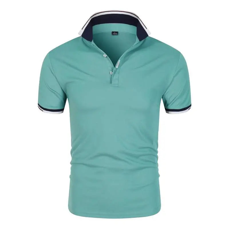 Casual Breathable Comfortable Polo Shirt Men's Solid Color High Quality Short Sleeve T-Shirt ﻿