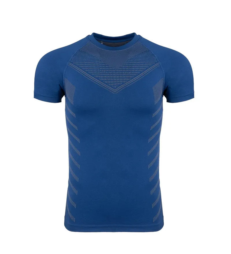 Summer New Men's T-Shirts Sports Fitness Quick Drying Breathable High Elasticity Tight Clothing Gym Running Training Clothes