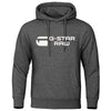 G-star RAM trendy fashion casual sportswear comfortable printed loose top pullover men's hooded sweatshirt street wear