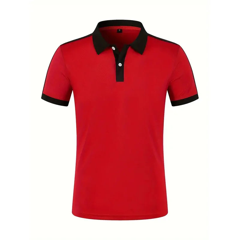 Summer Men's short sleeved polo shirt business Office Splicing together T-shirt men's casual top European and American plus size