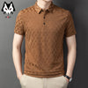 Jacquard POLO Shirt Fashion Casual Wrinkle Resistant Comfortable Top