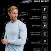 100% Merino Wool Base Layer Men Merino Wool Long Sleeve 240G Midweight Thermal Underwear Wicking Breathable Top + Hiking Socks