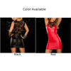 Sexy Womens Wet Look Short Dress Pu Leather Lace Bodycon Mini Dress Tight Fitting Night Party Club Wear Sensual Temptation