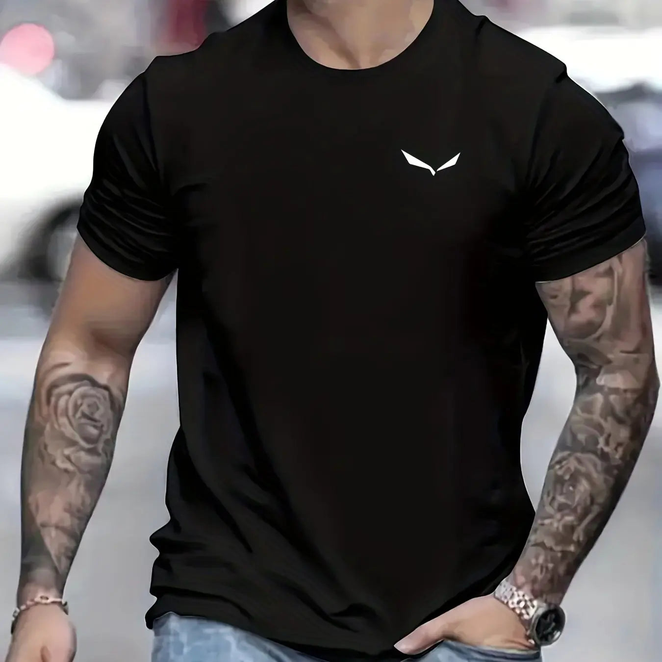 Breathable T Shirt Round Neck Fashion Short Sleeve Top