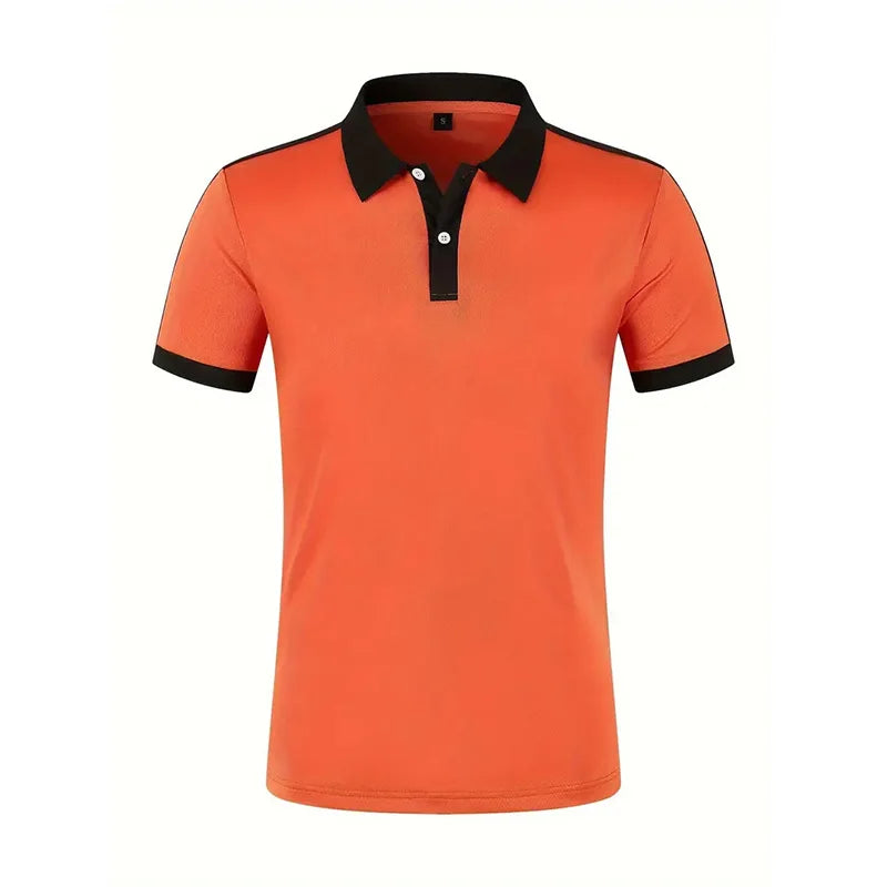 Summer Men's short sleeved polo shirt business Office Splicing together T-shirt men's casual top European and American plus size