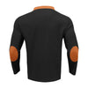 Cross-border new men's waffle color matching strap V-neck top casual long-sleeved bottoming T-shirt