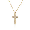 NEWBUY Gold Color Jesus Cross Pendant Stainless Steel Chain Necklace For Women Men Classic Design Christain Jewelry Gift