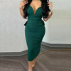 European V Neck Strap Solid Bodycon Dress Summer Casual Female Party Sexy Dresses Vestidos