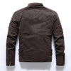 Plus Fleece Splicing European Leather jacket