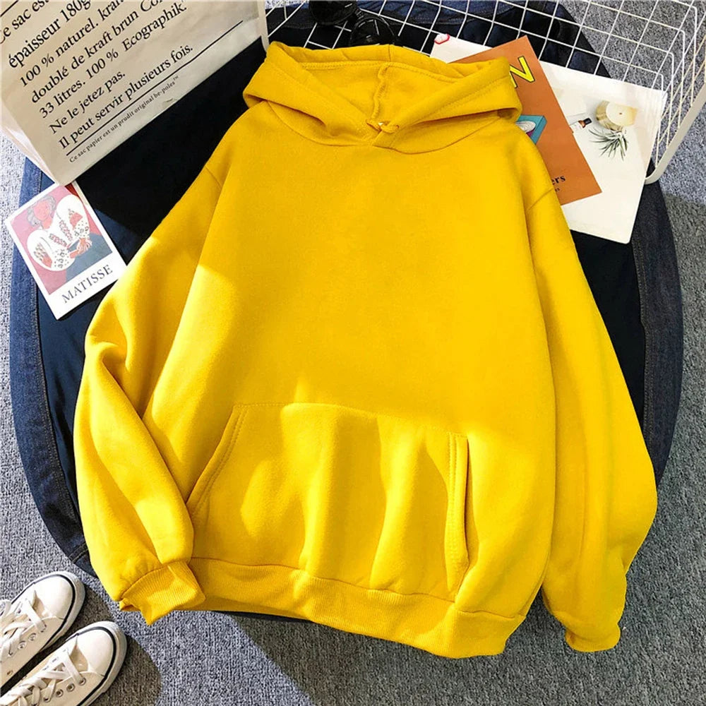 Autumn Winter Fleece Hoodies Fashion Casual Sweatshirts Men Women Harajuku Warm Oversized Pullovers 11 Colors Hip Hop Streetwear