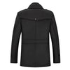 Men's Autumn/Winter Business Woolen Overcoat Fashionable Double Collar Anti-Cold Nestle Jacket Cross-Border Woolen Overcoat