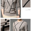 2022 New Fashion Brand Knit High End Designer Winter Wool Pullover Black Sweater for Man Cool Autum Casual Jumper Mens Clothing