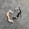 Ankle Strap Women Sandals Summer Fashion rhinestones Thin High Heels Gladiator Sandal Narrow Band Party Dress Pump Shoes