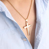 Men Simple Cross Pendant Alloy Necklace Chain Jewelry Christmas Day Gift Simple Cross Stainless Steel Necklace Titanium Steel