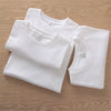 2PCS 100% Cotton Solid T Shirts Men's and Women's Short Sleeve White Tees Casual Breathable Loose Round Neck T-shirt Couple Tops