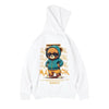 M-8XL American Style Street American Little Bear Print Oversized Hoodie Couple Hoodie Student's Large Soft Velvet Hooded Sweater