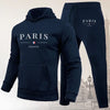 Men's hoodie set Paris Printed sweatshirt Sweatpants 2-piece men's hoodie jogging pants set casual street sportswear