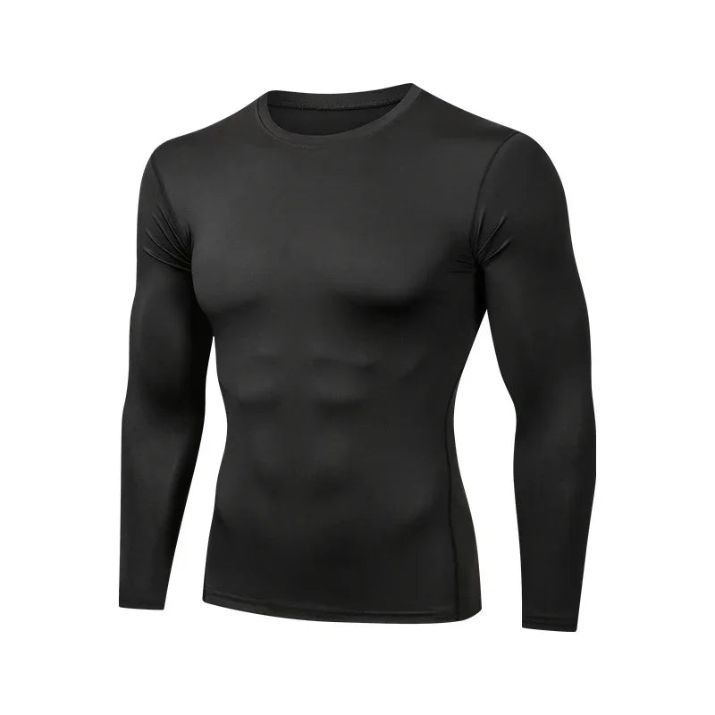 Men's Compression Shirts Long Sleeve, Base-Layer Quick Dry Workout T Shirts Sports Running Tops for Gym