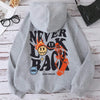 Never Look Back Creative Smile Skull Hoodies Men Women Warm Comfortable Sweatshirt Loose Hip Hop Street Clothes Loose Hoody