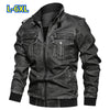 Retro Moto Pu Leather Jacket Large Size Loose Multi-pocket Men Leather Racing Jacket Off-road Jacket Denim Mesh Racing Suit 6XL