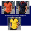 Summer Men's short sleeved polo shirt business Office Splicing together T-shirt men's casual top European and American plus size