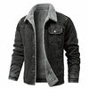 DIMUSI Men's Winter Jacket Fashion Men's Lapel Sherpa Fleece Lined Thicken Denim Jean Trucker Jacke Men Jeans Coats Clothing 5XL