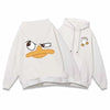 M-8XL Hoodie Men's Large Sweater Hoodie Stylish Loose American Cartoon Duckling Yellow Printed Long Sleeve Double Shirt