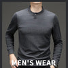 High-quality Men's Long-sleeved T-shirt, Casual, Versatile Men's Daily Henley Shirt, Autumn Thickened Men's O-neck Undershirt.