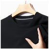 Men's New Summer Waffle round Neck Short Sleeve T-Shirt Comfortable Breathable Short-Sleeved Top for Casual Wear