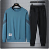 Spring and Autumn New Fashion Sports Long Sleeve T-shirt Set For Men Leisure Loose Comfortable Large Size Two-Piece Set