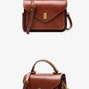 Genuine Leather Women luxury bag high quality Simple vintage Fashion Postman handbags ladies shoulder green small bag