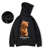 Autumn Funny Kawaii Bear Graphic Printed Pullover Hoodies Men Hip Hop Streetwear Pocket Hooded Sweatshirts Y2K Vintage Hoodie