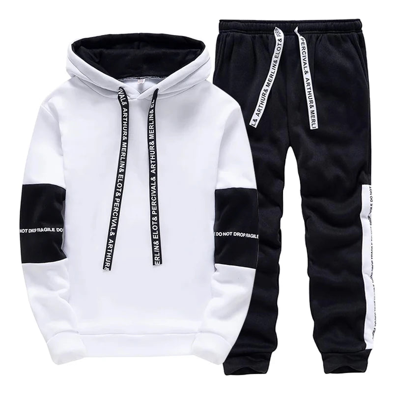 2025 Hot Sale Mens Fashion Hoodies and Sweatpants Urban Casual Hooded Tracksuit Autumn Winter Male Outdoor Sport Jogging Suits