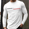 Trendy new long-sleeved t-shirt men's long-sleeved men's printed round neck T-shirt trend versatile casual tops men's T-shirt